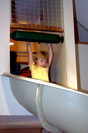 Kristen going down Spiral Slide