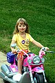 Kristen riding her Motorcycle