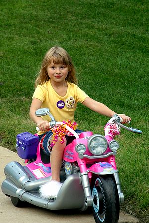 Kristen on Motorcycle